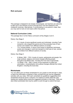 Rich and poor National Curriculum Links Worksheets