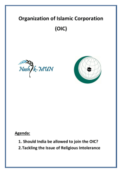 Organization of Islamic Corporation (OIC)