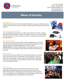 AMS Services - Horizon Convention Center