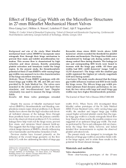 Effect of Hinge Gap Width on the Microflow Structures in 27