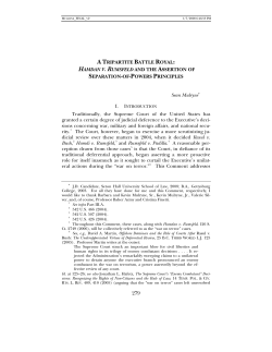 Hamdan v. Rumsfield and the Assertion of Separation-of