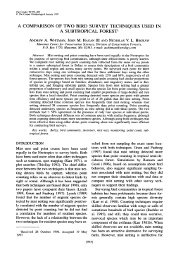 A Comparison of Two Bird Survey Techniques Used in A Subtropical