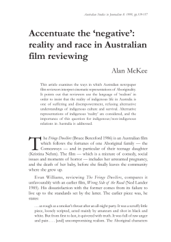 Accentuate the negative : reality and race in Australian