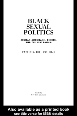 Black Sexual Politics: African Americans, Gender, and the New