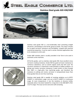 Stainless Steel grade AISI 430/430F
