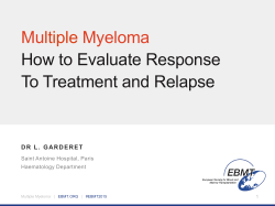 Multiple Myeloma How to Evaluate Response To