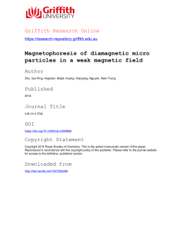 Magnetophoresis of diamagnetic micro particles in a weak magnetic