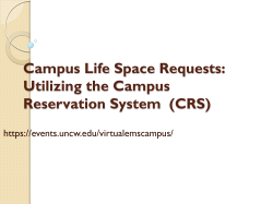 Campus Reservation System (CRS)