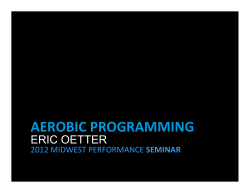 aerobic programming - Robertson Training Systems