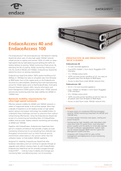 EndaceAccess 40 and EndaceAccess 100