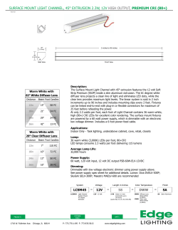 SURFACE MOUNT LIGHT CHANNEL, 45