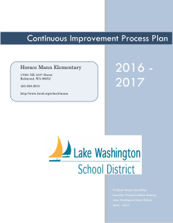 Continuous Improvement Process Plan