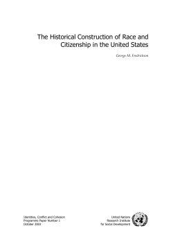 The Historical Construction of Race and Citizenship in the United