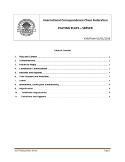 International Correspondence Chess Federation PLAYING RULES