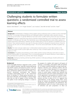 Challenging students to formulate written questions