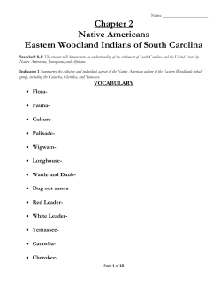 Chapter 2 Native Americans Eastern Woodland Indians of South