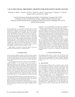 A Scalable Signal Processing Architecture for Massive Graph Analysis