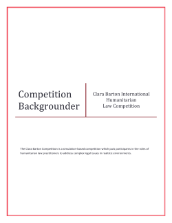 Competition Backgrounder