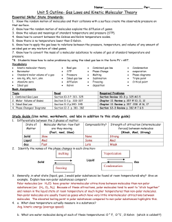 Unit 6 Stoichiometry Study Guide