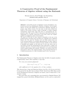 A Constructive Proof of the Fundamental Theorem of Algebra