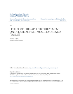 effect of therapeutic treatment on delayed onset muscle soreness