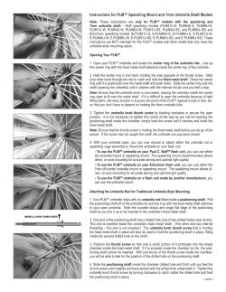 Instructions for PLM&trade; Speedring Mount and