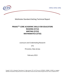 Technical Report_Praxis CASE (5712 5722 5732)_February 2013