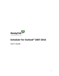 Scheduler for Outlook&reg; 2007-2016