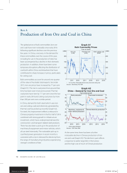 Box A: Production of Iron Ore and Coal in China
