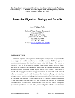 Anaerobic Digestion: Biology and Benefits