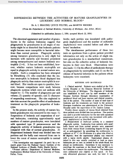 mal leukocytes, containing approximately equal