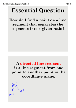 Partitioning the Segment
