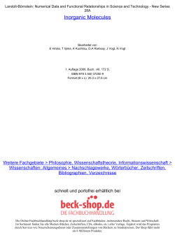 Inorganic Molecules - Toc - Beck-Shop