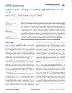 Morphological priming during language switching: an ERP study