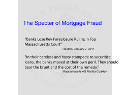 The Specter of Mortgage Fraud