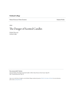 The Danger of Scented Candles - SPARK: Scholarship at Parkland