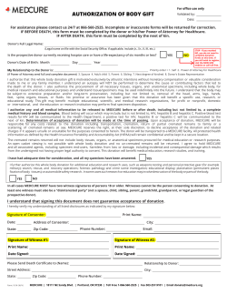 Whole Body Donation Forms