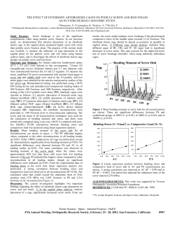 the effect of interbody arthrodesis cages on pedicle screw and rod