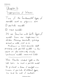 Ch16Lectures - Physics@Brock