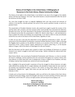 History of Civil Rights in the United States