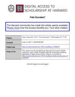 Felix Socrates - Harvard University