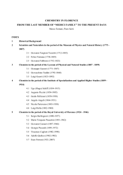 chemistry in florence from the last member of