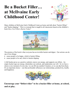 Be a Bucket Filler&hellip; at McIlvaine Early Childhood Center!
