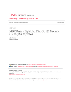 MDC Rests. v. Eighth Jud. Dist. Ct., 132 Nev. Adv. Op. 76 (Oct. 27
