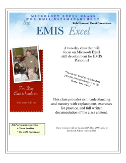 EMIS Excel - OME-RESA