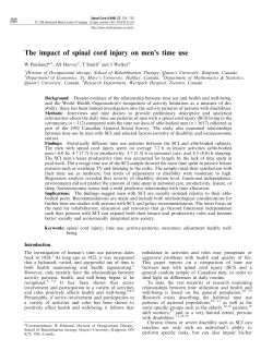 The impact of spinal cord injury on men`s time use