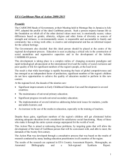 EFA Caribbean Plan of Action 2000-2015