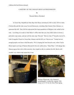 A HISTORY OF THE CHICKEN BOOYAH PHENOMENON By