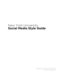 New York University Social Media Style Guide