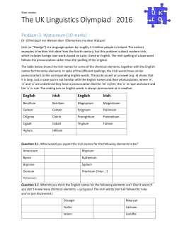 3. Watsonium - UK Linguistics Olympiad